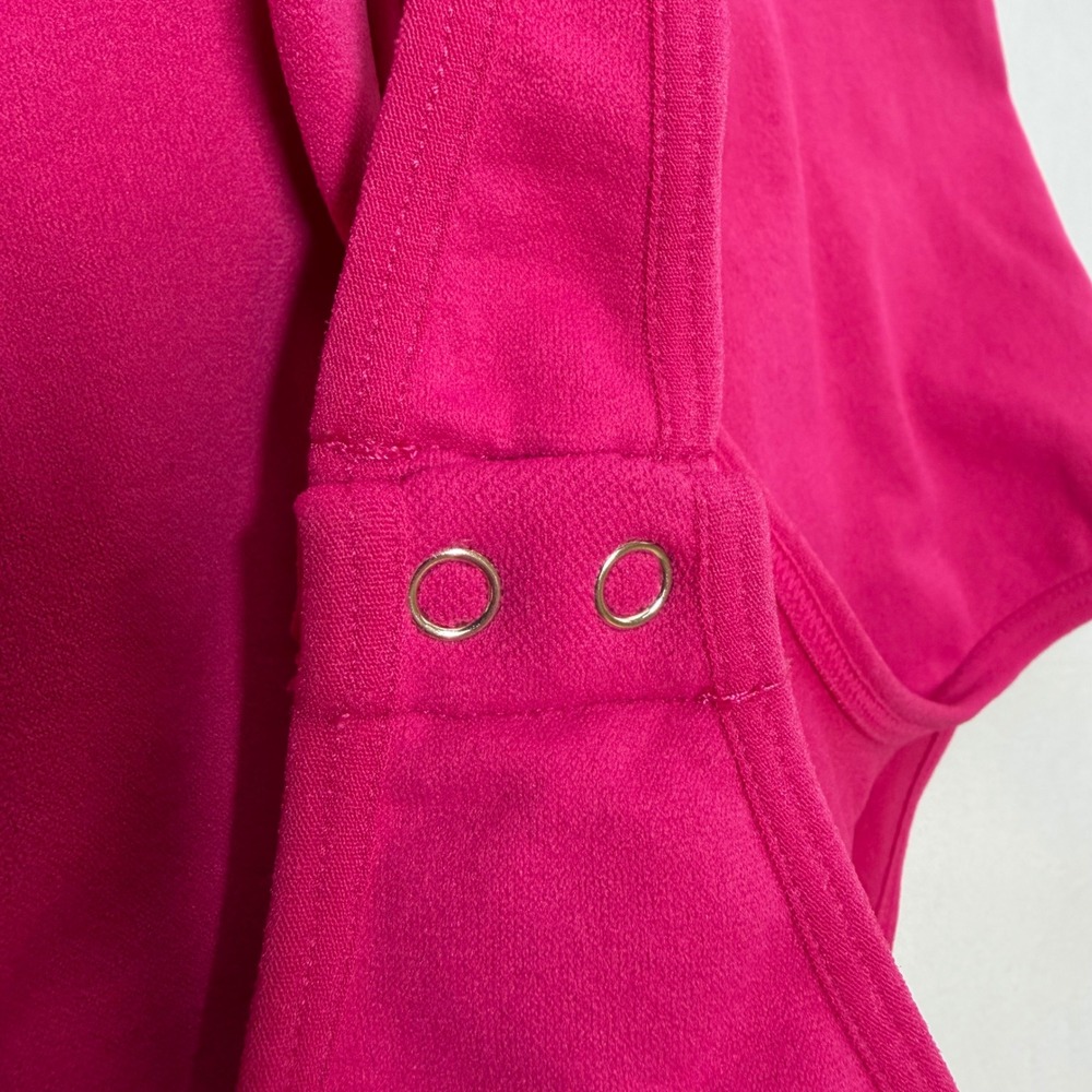 Intimately Free People Magenta Pink Spaghetti Strap Thong Bodysuit ML Scoop Neck - Picture 3 of 8